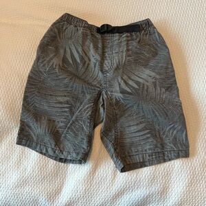 GAP Kids Boys Elastic Waist Gray Tropical Print Trek Shorts Size M (8)